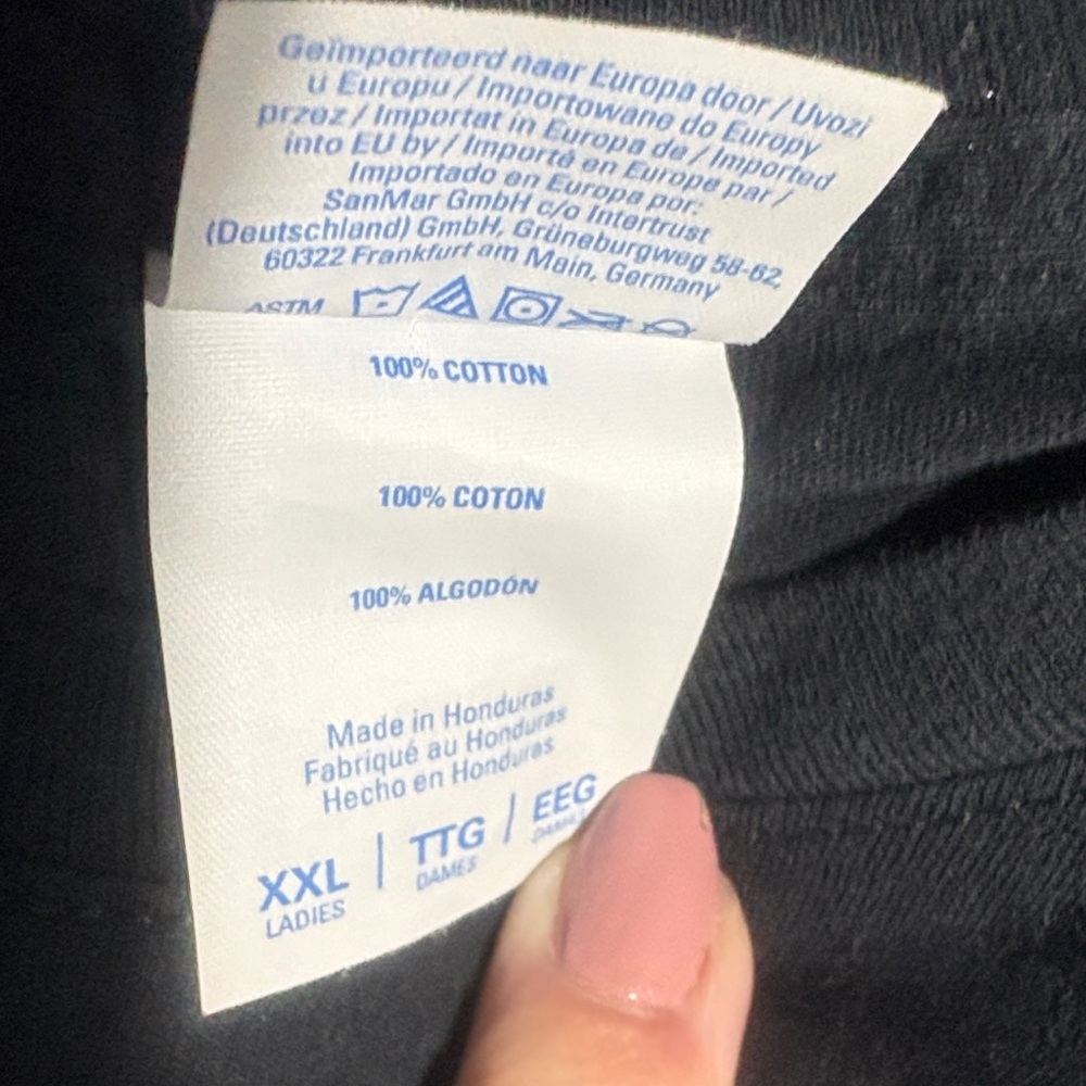 Port and Company Black Tee with Sunflower Design - Picture 2 of 5